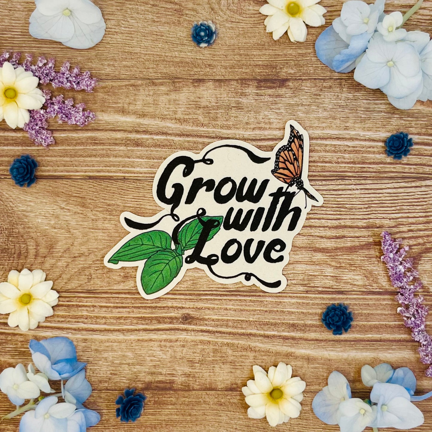Grow with Love Sticker