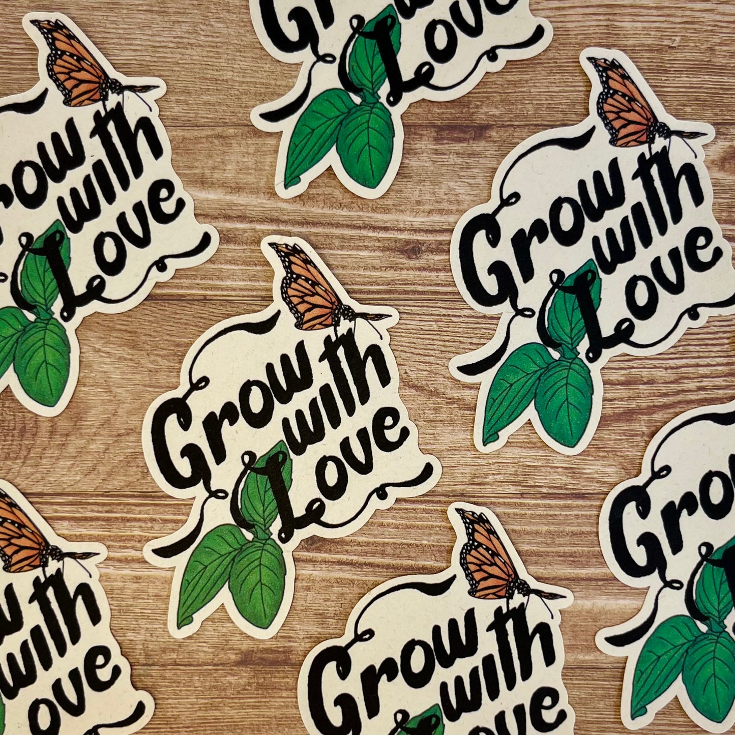 Grow with Love Sticker