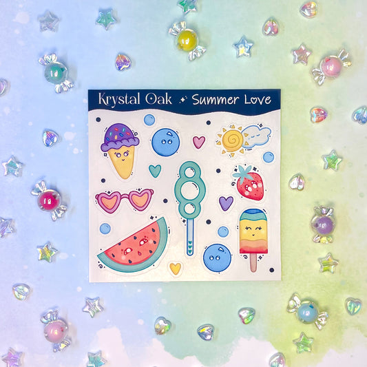Sticker Sheet - Summer Love Kawaii