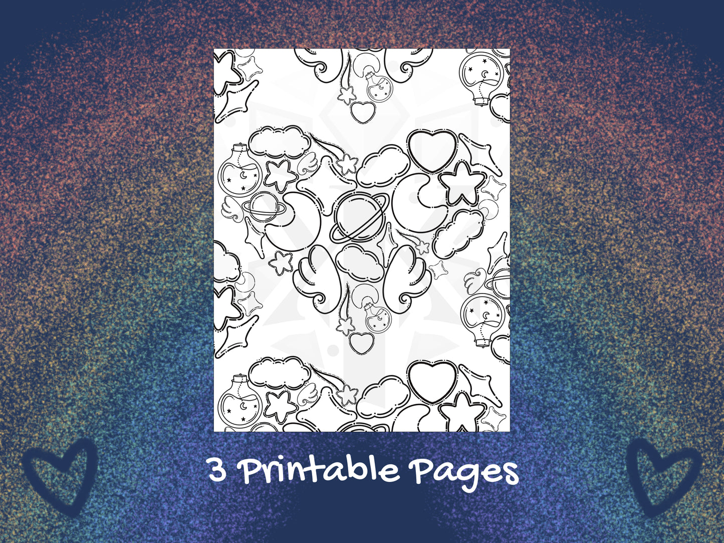 Cosmic Kawaii Coloring Pages