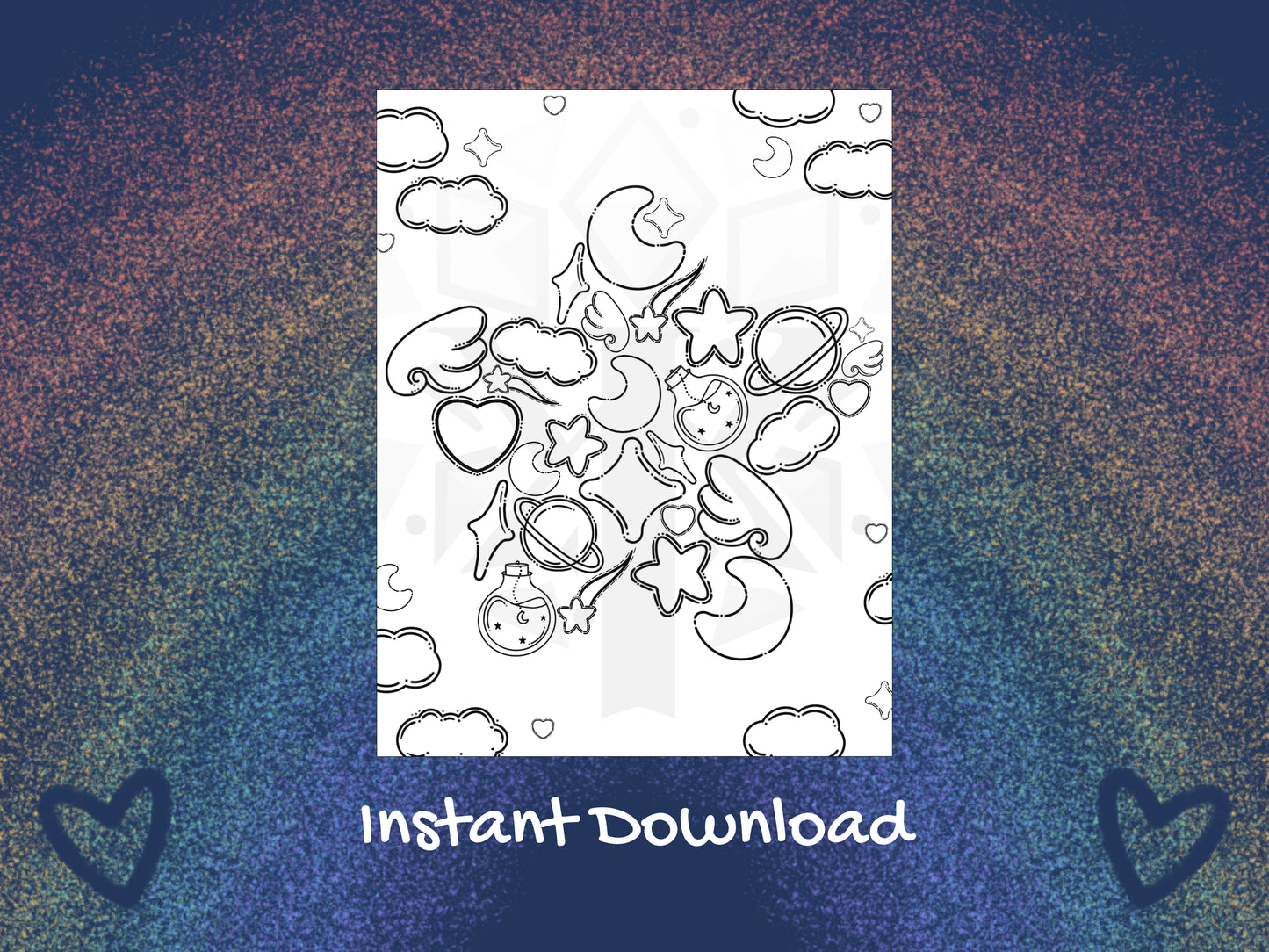 Cosmic Kawaii Coloring Pages