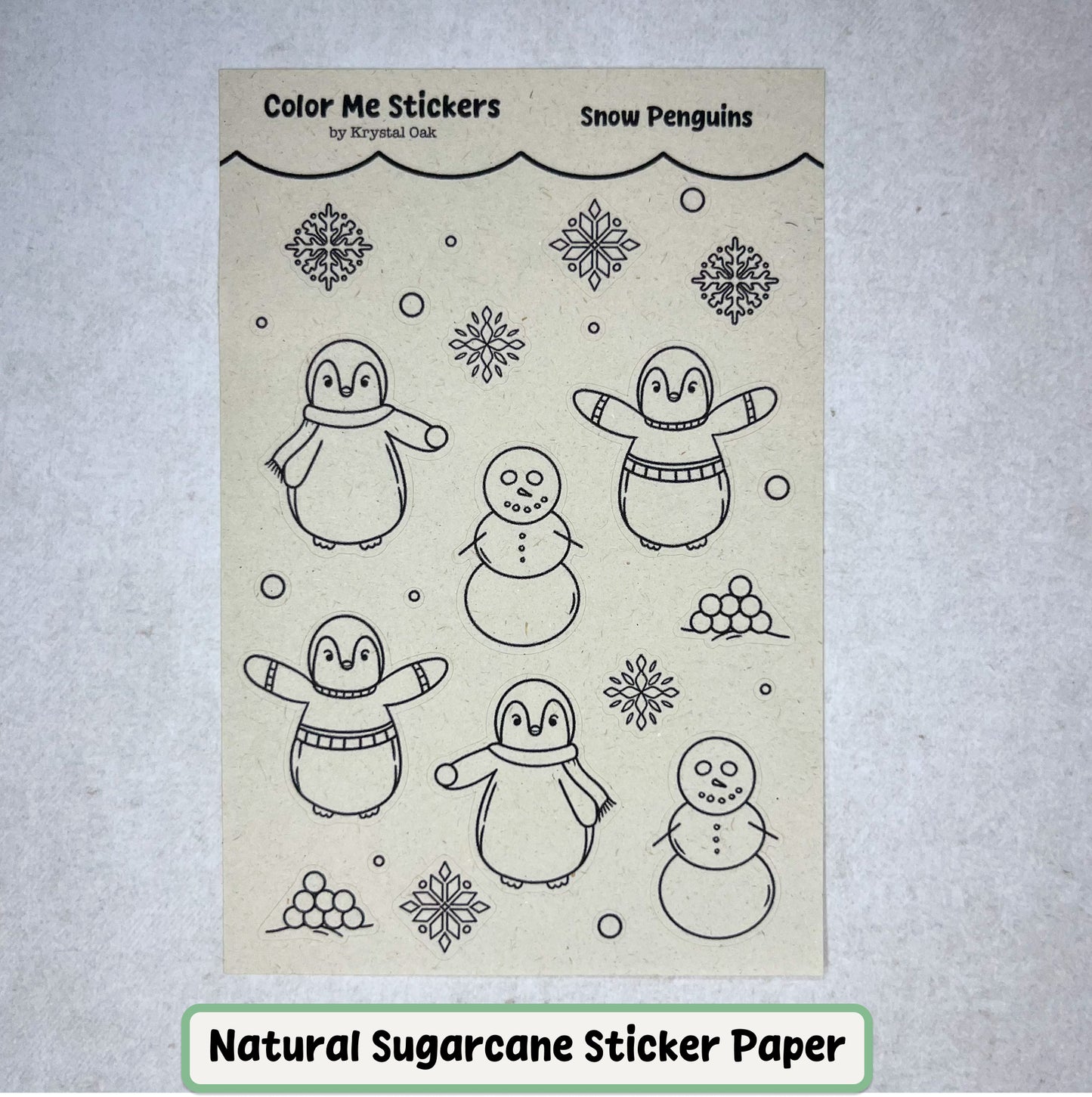 Color Me Stickers - Snow Penguins