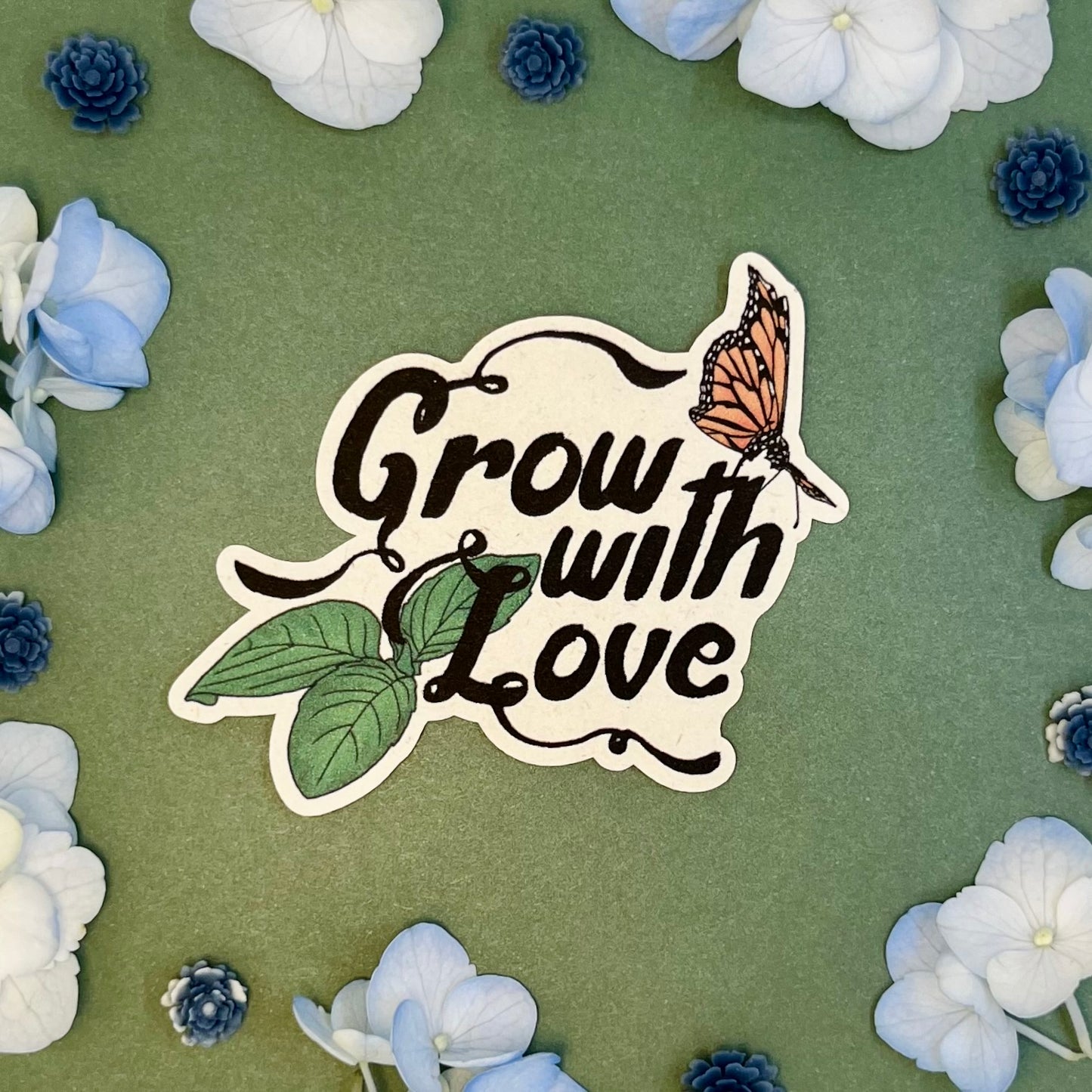 Grow with Love Sticker