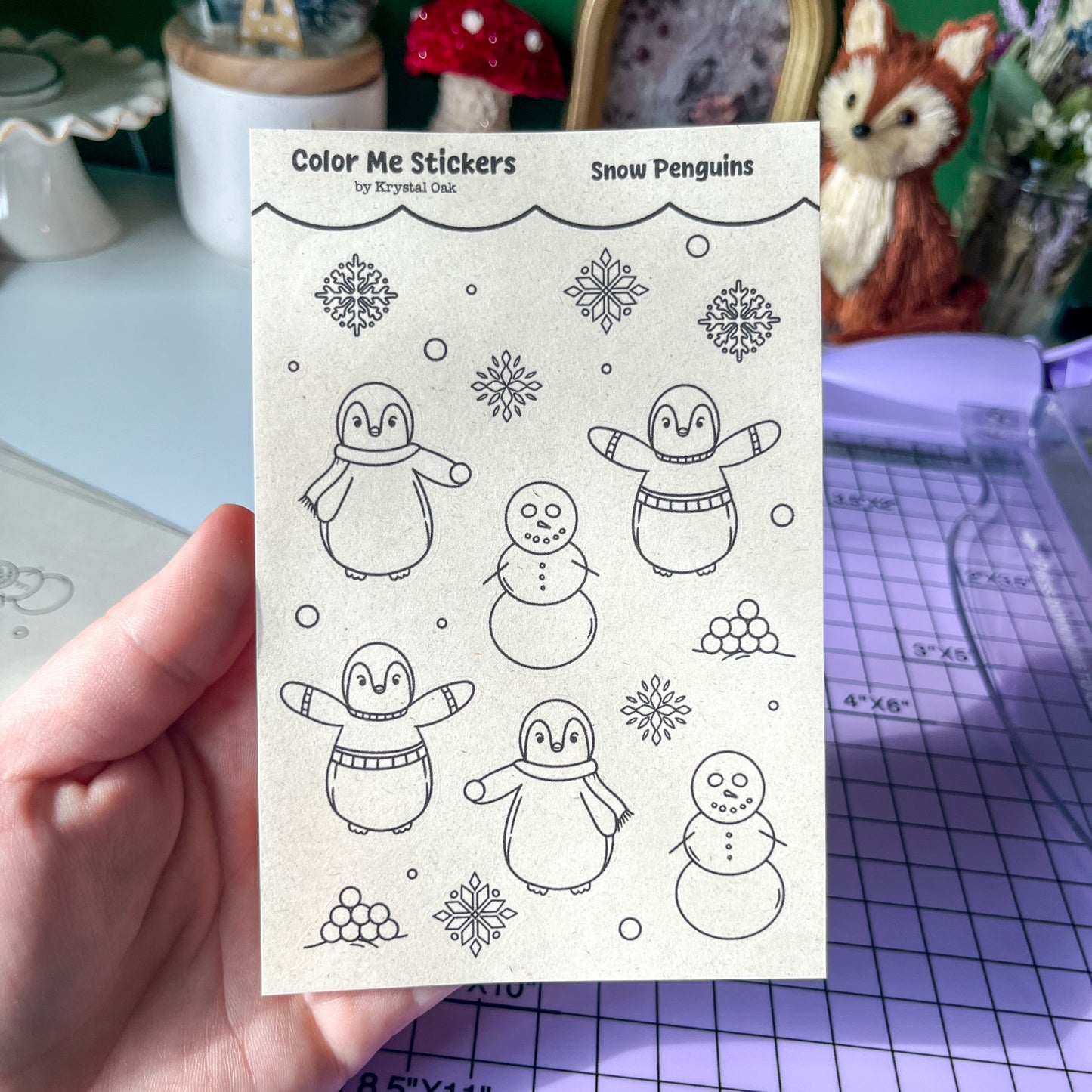 Color Me Stickers - Snow Penguins
