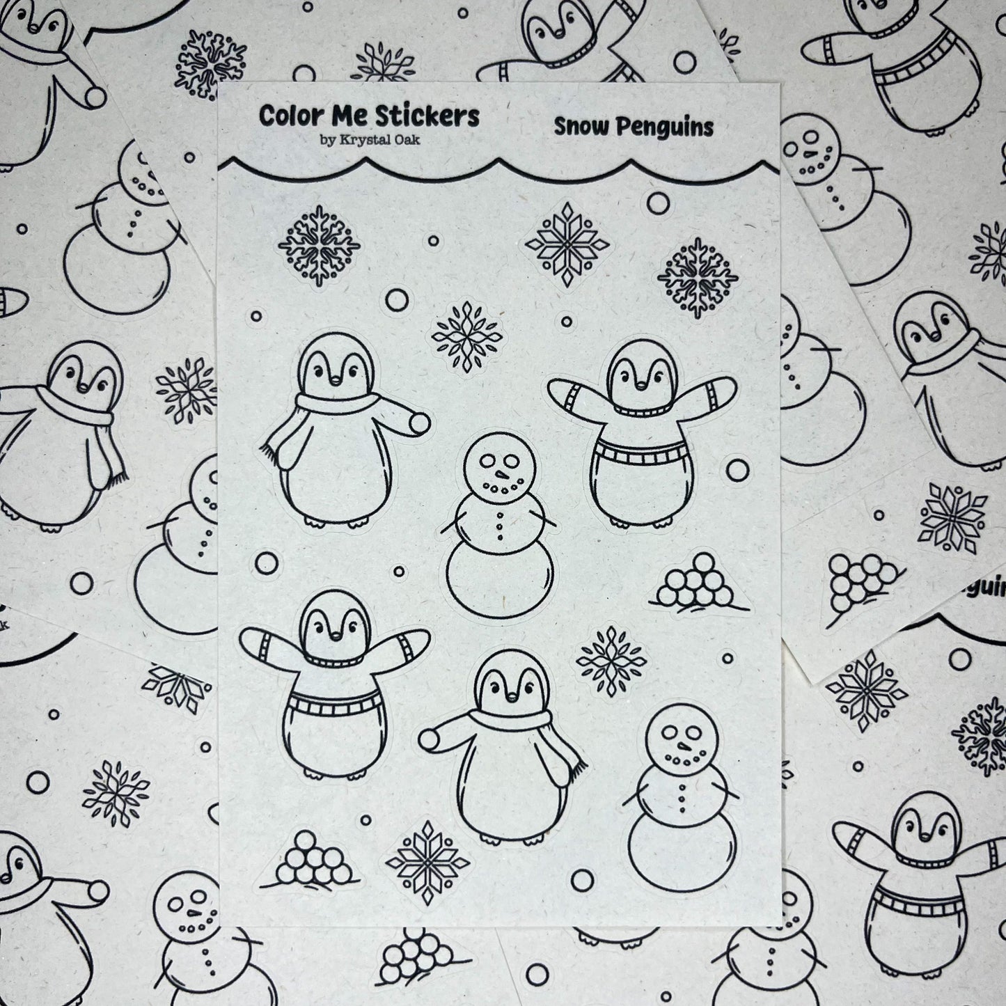 Color Me Stickers - Snow Penguins