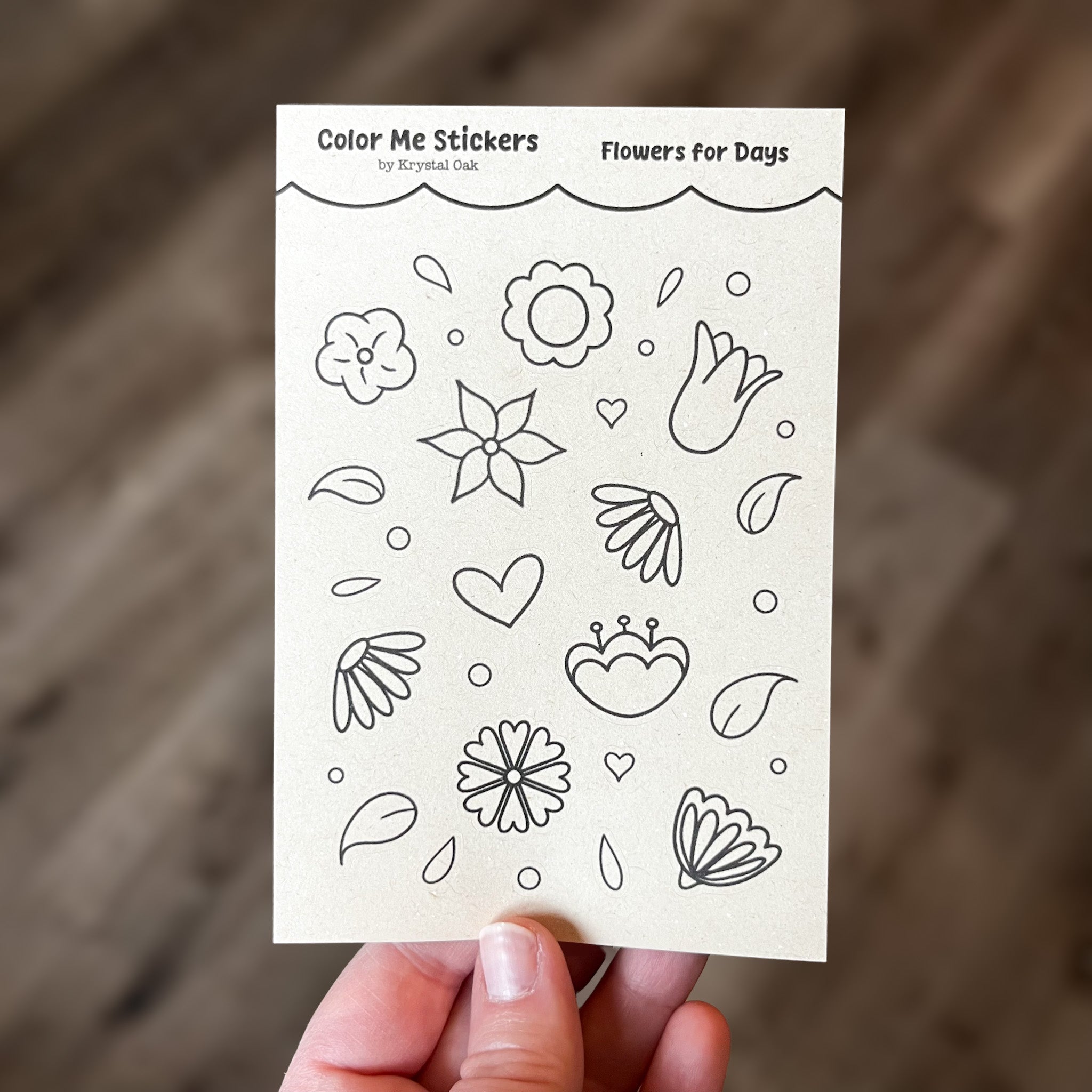 Color Me Stickers - Flowers for Days – Krystal Oak