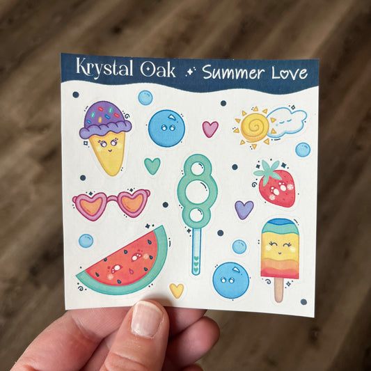 Sticker Sheet - Summer Love Kawaii