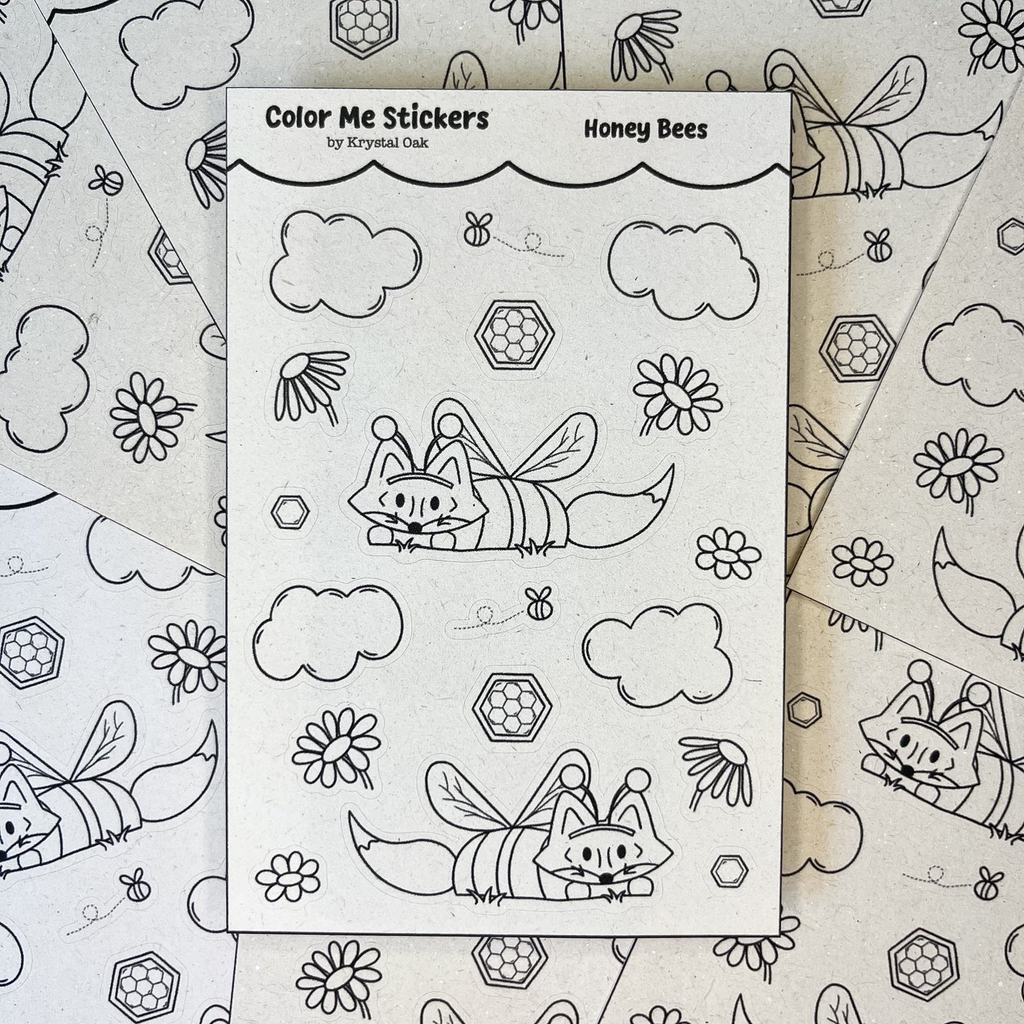 Color Me Stickers - Honey Bees