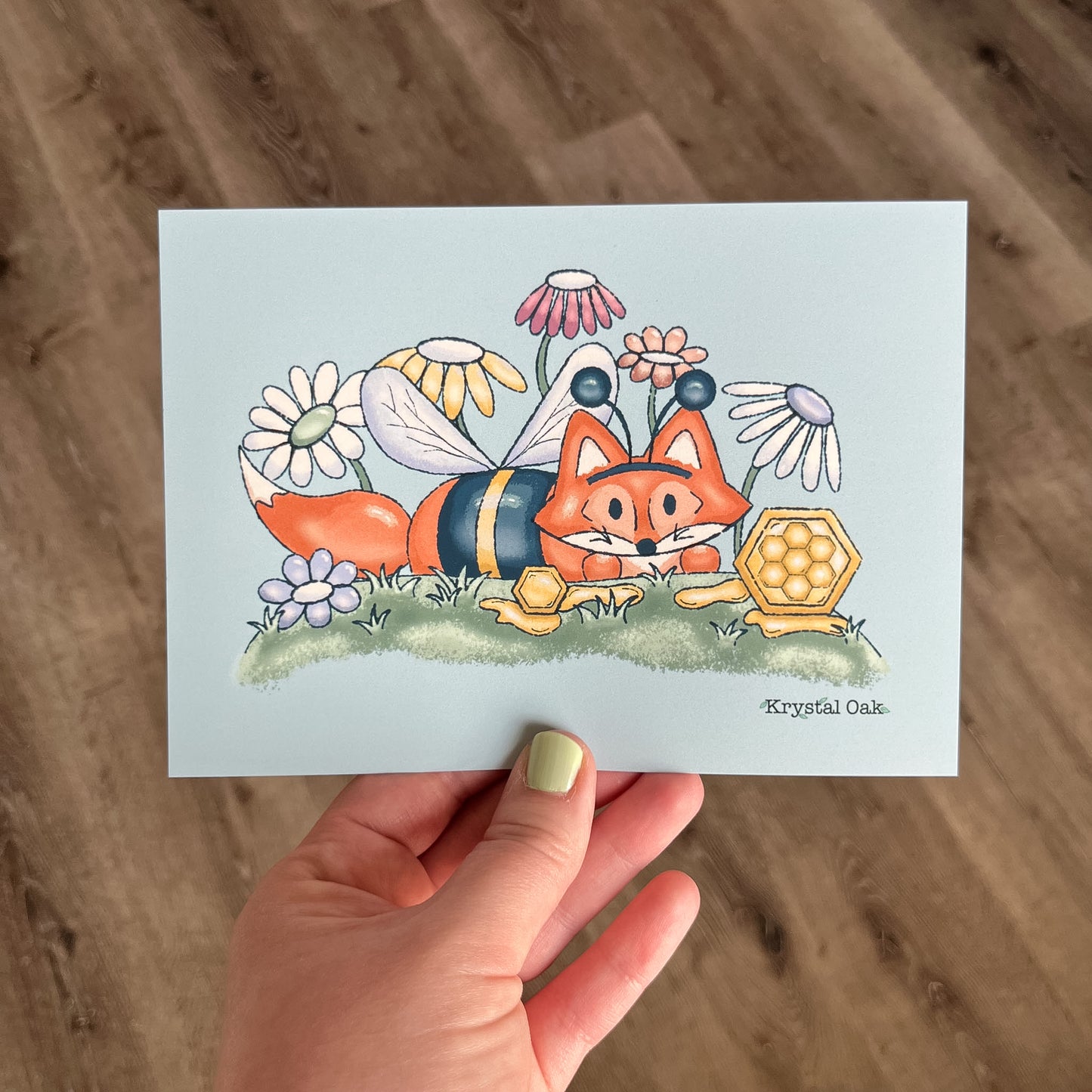 Print - Maple the Fox Bumble Bee