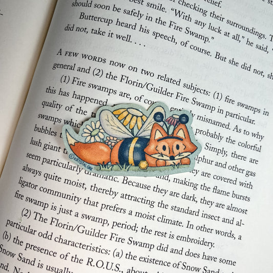 Maple the Fox Sticker: Bumble Bee