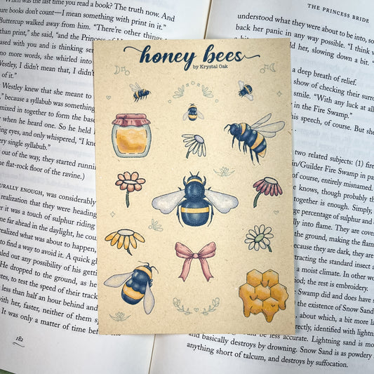 Sticker Sheet - Honey Bees