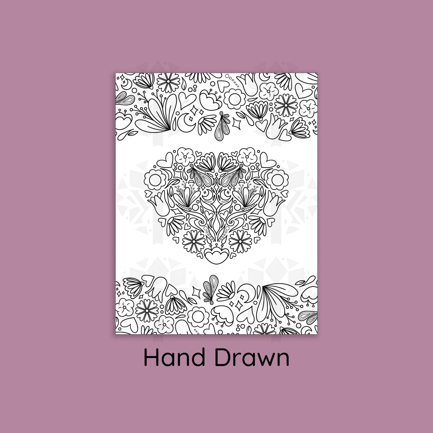 Coloring Pages - Petals & Hearts